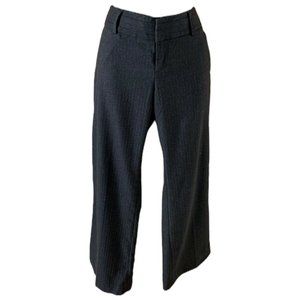 Banana Republic Women's Dress Pants size 4P Straight Leg Gray with White Stripes
